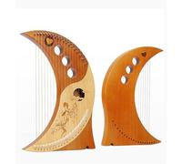 Musical Instrument Ornaments Set Harp 19-string handicraft classical miniature model cute mini creative unique jewelry portable accessories musical instrument with spare strings