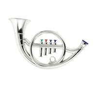 Musical Instrument Ornaments Set Saxophone creative unique French horn cute decorative mini classical miniature model portable musical instrument (Color : Silver)