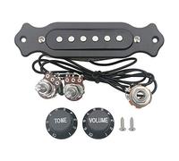 Musical Instrument Parts 6-String Single Coil Guitar Pickup Harness with Volume Tone - Black - Clean Boost - Noiseless Class A All Discreet Line Driver