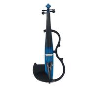 Musical Instrument Professional Solid Wood Electronic Violin With Connecting Cable And Headphones Blue