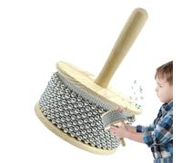 Musical Instrument | Stainless Steel Bead | Handheld Shaker | Wooden Handle Percussion Shaker, Beaded Percussion Instruments, Handheld Percussion, Wooden Bead Shaker