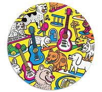 Musical Instruments 1000 Piece Round Puzzle Creative Interesting Seeking A Challenging And Relaxing Activity Games for Adults And Kids 1000pcs (67.5x67.5cm)