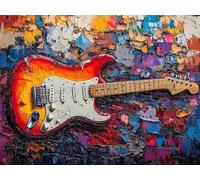 Musical Instruments Diamond Art, Large Diamond Painting Dream Dimond Painting Crystal Art Kits Adult Crafts DIY Cross Stitch Crafts Pictures Embroidery Kit for Home Decor 16x12inch -lsy2501040