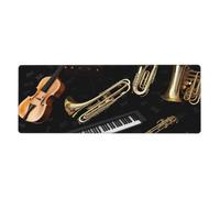 Musical Instruments Extra Large Rubber Printed Keyboard Pad,This Computer Mouse Pads Wear-Resistant Comfortable to The Touch Suitable for Desktop Laptop