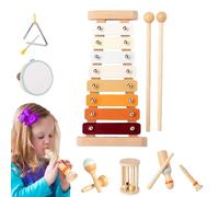 Musical Instruments for - Musical Learning Toy Set | Early Sensory Encouragement - Sturdy Natural Wood Water Based Painting for Creative Play, Parent Interaction