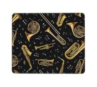 Musical Instruments Large Extended Mouse Pad with Lock Edge & Non-Slip Base, Thick Durable Desk Mat for Work