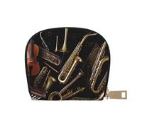 Musical Instruments Leather Semi-Circular Card Bag, Compact and Convenient, Easy to Store