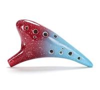Musical Instruments,Ocarina,12-hole New Ocarina Ceramics Alto Flute Musical Instrument Professional Beginner Ocarina Hand-painted Ocarina Flute (Color : D) (Color : C) (Color : Onecolor)