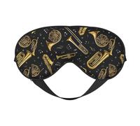 Musical Instruments Printing Versatile Sleep Eye Cover Soft Eye Mask Reversible for Meditation & Travel Eye Mask Unisex