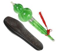 Musical Instruments Seven Hole Gourd Silk Traditional Hulusi Aldult 425X9X9CM B Flat Green Wind