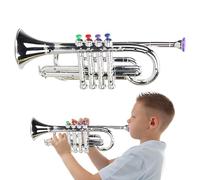 Musical Instruments Toys Trumpet - Wind Instrument Learning Teaching Tool For Kids | Educational Pretend Play Trumpet For Christmas Birthday | Music Toy Gift For Children Beginners