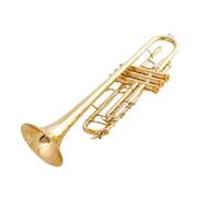 musical instruments trumpet Bb Trumpet B Flat Brass Silver Plated Professional Trumpet Musical Instruments With Leather Case It Have A Good Sound(Color:Gold)