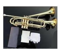 musical instruments trumpet Brass Tube Bb Small Trumpet Adjustable Double Horn Gold Plated Surface Professional Music Instruments
