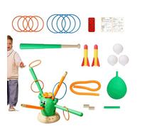 Musical Jump And Toss Toy - PP 26x18cm | Remote Control Cactus Game Set | Kids Jumping Baseball Ring Toss Rocket Launch Party Game With Music Interactive Playset For Outdoor Garden Yard School