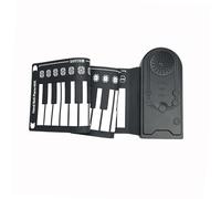 Musical Keyboard For Beginner 49 Key Hand Rolled Piano With Speaker Portable Folding Electronic Piano For Beginners To Practice(Black)