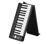 Musical Keyboard For Beginner 61 Key Foldable Electronic Organ Portable Adult Beginner EProfessional MIDI Keyboard Instruments(Bk)