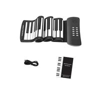 Musical Keyboard For Beginner 61 Key Hand Rolled Piano With Thickened Silicone Playable Portable Folding Electronic Keyboard