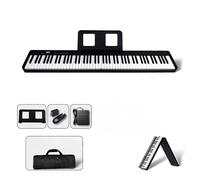 Musical Keyboard For Beginner 88 Key Foldable Piano For Beginners Portable Electronic Piano Professional Practice Home Use(Black)