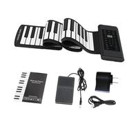 Musical Keyboard For Beginner 88 Keys Electronic Piano ABS Soft Silicone Flexible Keyboard Digital Roll Up Piano With Horn And Pedal