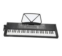 Musical Keyboard For Beginner Rechargeable Electronic Organ 61 Keys Musical Piano With Microphone Wood Grain Keyboard