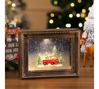 Musical Lighted Reindeer in The Woods Frame with Illuminated Lights and Holiday Music for Enhanced Seasonal Home Decoration (car)