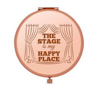 Musical Lovers Gift Compact Makeup Mirror for Women Theater Gifts for Women Theatre Drama Gifts Performer Gift for Actress Actor Presents Drama Student Graduation Present Pocket Makeup Mirror