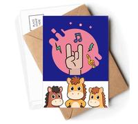 Musical Mano Cornuto Postcards Envelopes Cards Mailing Year Horse