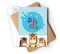Musical Mark Notation Postcards Envelopes Cards Mailing Year Horse