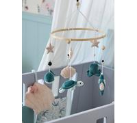 Musical Mobile, Under the Ocean blue light solid with design