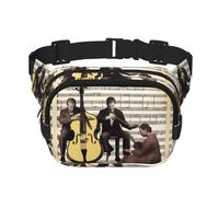 Musical Moments Square Double-Layer Waist Bag for Outdoor Activities Such as Sports, Travel, Hiking, Cycling