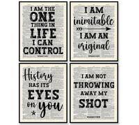 Musical Motivational Wall Art, Inspirational Quote, Back to School Classroom Home Office Wall Decor, Dictionary Art Prints, Set of 4 UNFRAMED Prints 8 x10 inches