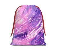 Musical Notation Drawstring Gift Bag â€“ Premium Polyester Holiday & Party Favor Bag With Full-Print Design, Perfect For Christmas, Halloween, And Promotions