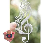 Musical Note Die Cuts，Musical Note Cut Stencils for DIY Scrapbooking Photo Album Decorative Embossing Paper Dies for Card Making Templated+Cute Brooch Pin