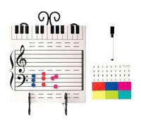 Musical Note Dry Cancel Board, Music Note Reading Board | Two-Sided Musical Board for Practice, Classroom Supplies Include Marker for Teaching Musicians