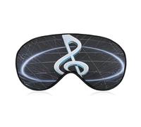 Musical Note Eye Mask, Adjustable Strip, Blocks Light Sleep Mask, Sleep Eye Mask for Night Sleeping Travel Nap 8.1 * 4.1 Inches