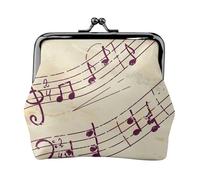 Musical Note Floral print Coin Purse, Mini Change Purse for Women Small Coin Purse for Credit Card Folded Bills