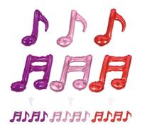 Musical Note Foil Balloons, 12 Pack, 18 Inch, Pink, Red, Purple, Birthday Party Decorations, Music Theme Balloon Decor, Straw Included, Air-Filled Only