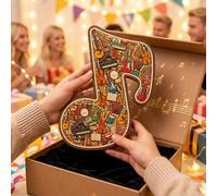 Musical Note Instrument Jigsaw Puzzle Ornament,3D Wooden Music Notes Puzzle Toys,Creative Musical Decor Musics Lovers,Wood Music Notes Jigsaws Puzzles Instruments Shaped Art Ornaments，A