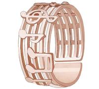 Musical Note Open Cuff Rings Wide Band Alloy Rose Gold Golden Silver Treble Clef Statement for Music Enthusiast Women Men Comfort Fit for Everyday (Rose Gold)