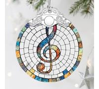 Musical Note Ornament, Stained Glass Christmas Decorations, Christmas Ornaments for Tree, Holiday Ornament, Gifts for Musical Lovers, Holiday Party Gifts, Gift Ideas & Xmas Gift