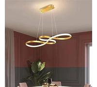 Musical Note Pendant Elegant Acrylic Chandelier Adjustable Hanging Lamp for Dining Room Kitchen Island Office(Size:75x32cm, 48W,Color:White, 3 Colour Light)