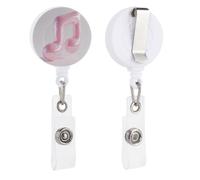 Musical Note Shaped Balloon Retractable Badge Holder Reel Clip ID Card Holder for Doctor Nurse Student Office Worker