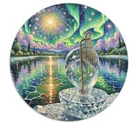 Musical Notes 1000 Pieces Jigsaw Symbol Round Puzzle for Adults And Kids Modern Unique Challenge Games Scene Creative 1000pcs (67.5x67.5cm)