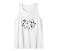 Musical Notes Heart Musical Symbols Treble Clef Tank Top