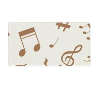 Musical Notes Music Pattern,Mouse Pad Large Desk Pad Computer Keyboard Mouse Mat with Non Slip Rubber Base 40 x 70 cm