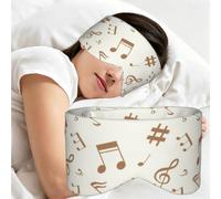 Musical Notes Music Pattern, Sleep Mask for Home Travel, Full Eye Covers Light Blocking Eye Mask Sleep Eye and Ear Muffs