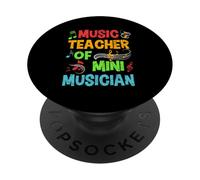 Musical Notes Music Symbol Music Teacher Of Mini Musician PopSockets Adhesive PopGrip
