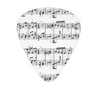 Musical Notes On The Clef,12 Pcs Guitar Pick,3 Different Thickness Plectrums for Acoustic Guitar Bass Ukulele (0.46mm 0.96mm 0.71mm)