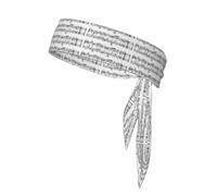 Musical Notes On The Clef, Head Tie, Sports Headband Tie Back, Multi Sweatband for Men Women