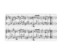 Musical Notes On The Clef,Mouse Pad Large Desk Pad Computer Keyboard Mouse Mat with Non Slip Rubber Base 40 x 70 cm
